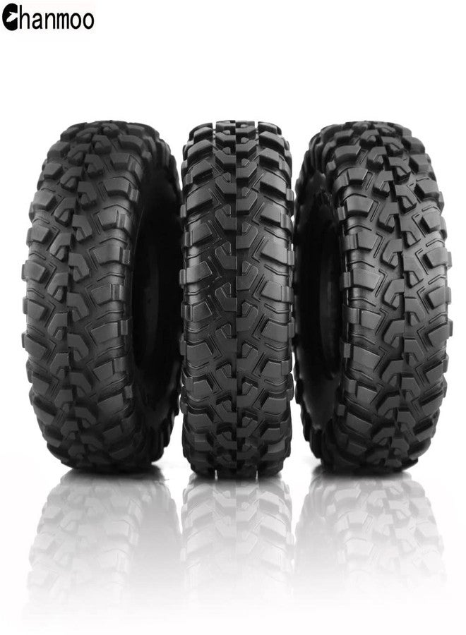 Chanmoo 2.2 RC Crawler Tires With Foam Inserts OD 130mm Rubber Grappler Mud Terrain Tyres For 1/10 Crawler Car SCX10 90047 D90 TF2 AX10 D90 Tamiya CC01 Traxxas TRX4 2.2" Beadlock Wheels Rims 4PCS - Image 4